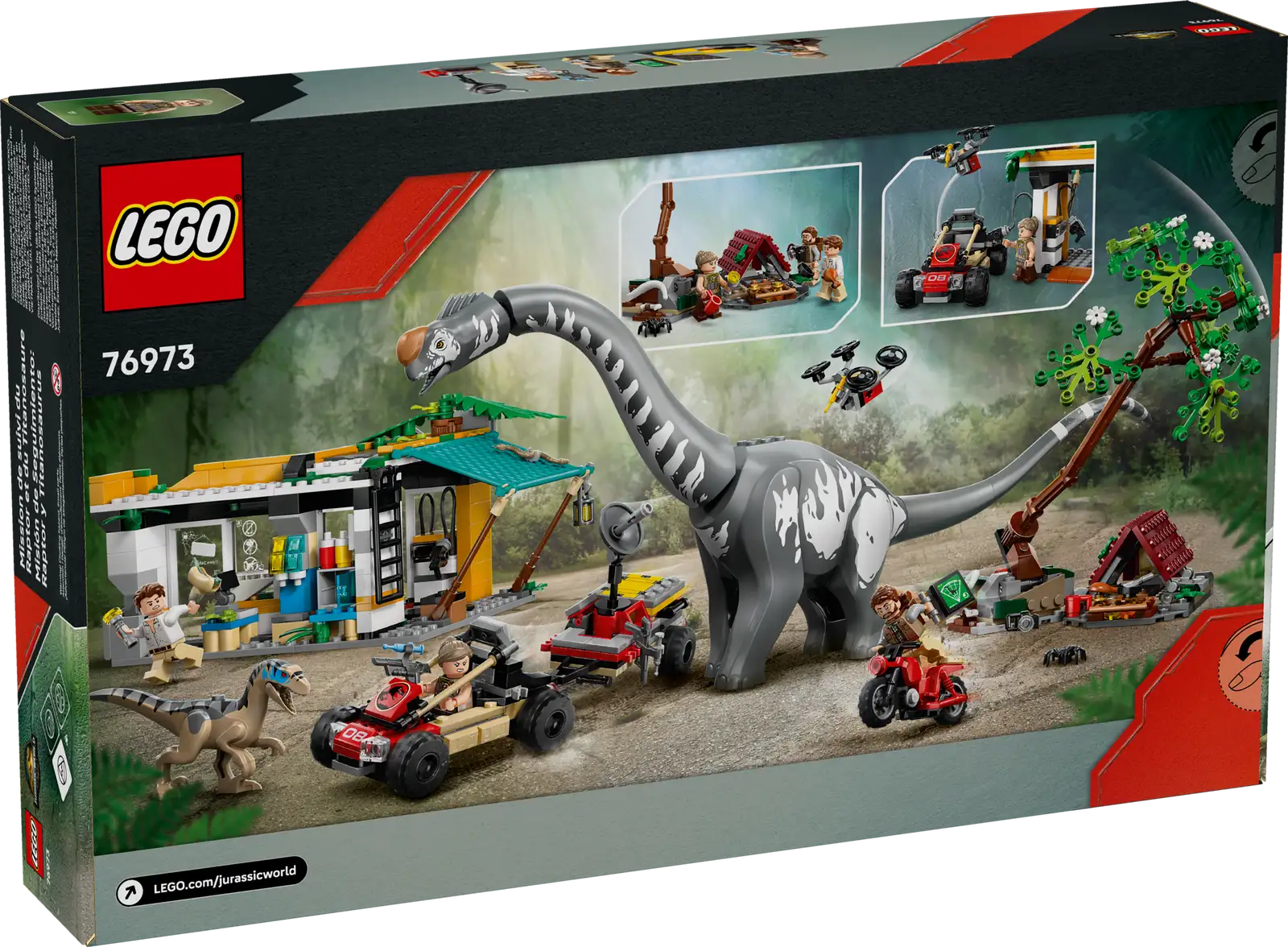 76973-1 Raptor & Titanosaurus Tracking Mission Retail Box of Lego® Set of Raptor & Titanosaurus Tracking Mission