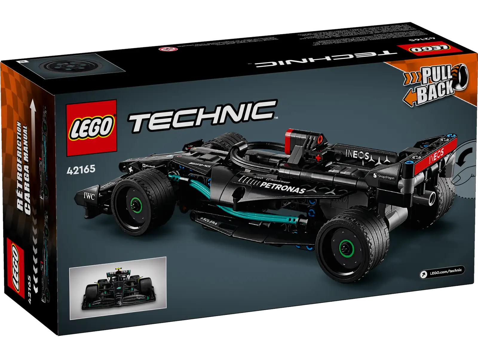 42165-1 Mercedes-AMG F1 W14 Pull-Back Retail Box of Lego® Set of Mercedes-AMG F1 W14 Pull-Back