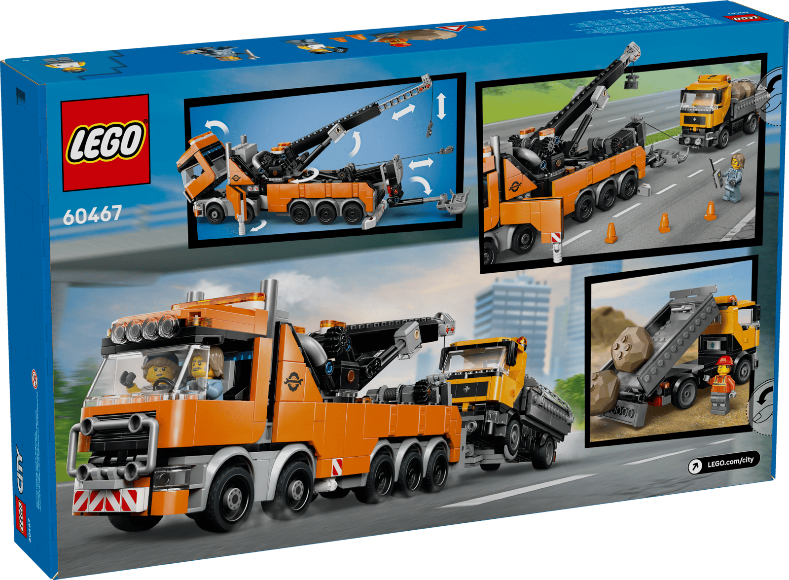 60467-1 Heavy-Duty Recovery Tow Truck with Crane Retail Box of Lego® Set of Heavy-Duty Recovery Tow Truck with Crane