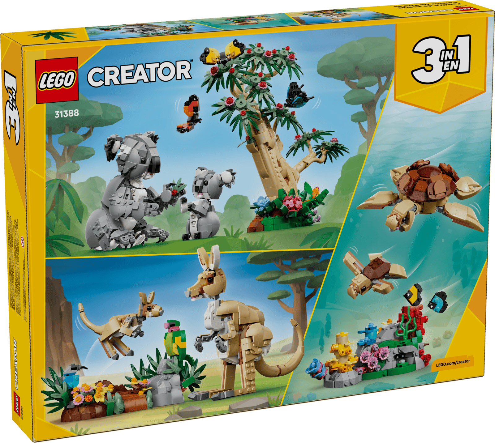 31388-1 Wild Animals: Family of Koalas Retail Box of Lego® Set of Wild Animals: Family of Koalas