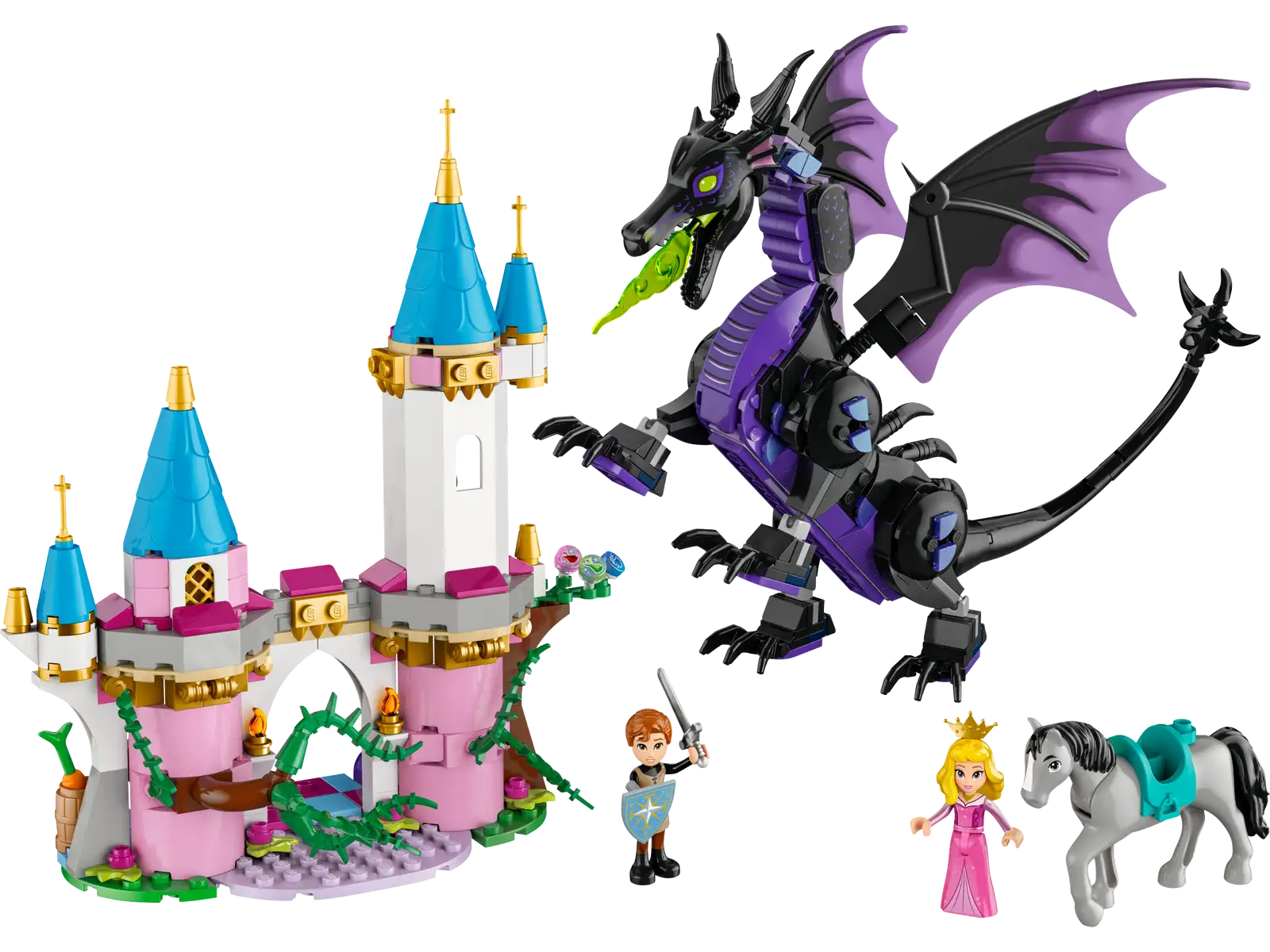 Completely Built Lego® Set of Maleficent’s Dragon Form
