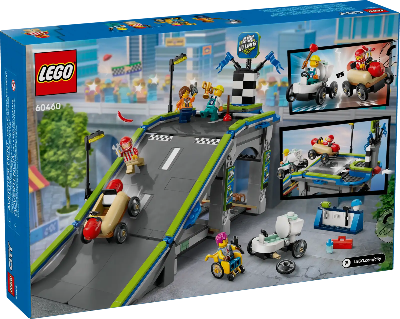 60460-1 No Limits: Race Car Ramp Track Retail Box of Lego® Set of No Limits: Race Car Ramp Track