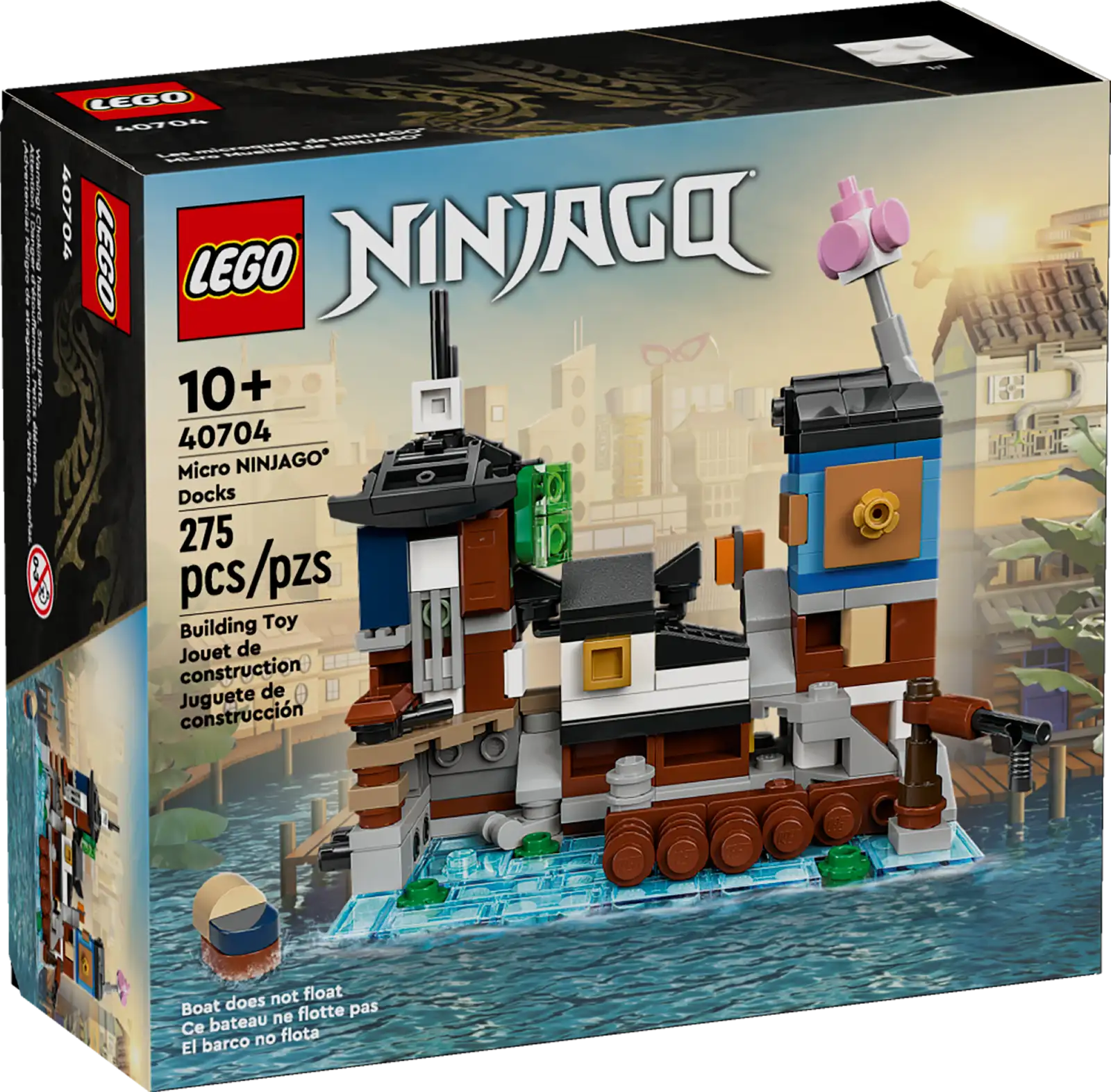 40704-1 Micro NINJAGO Docks Retail Box of Lego® Set of Micro NINJAGO Docks