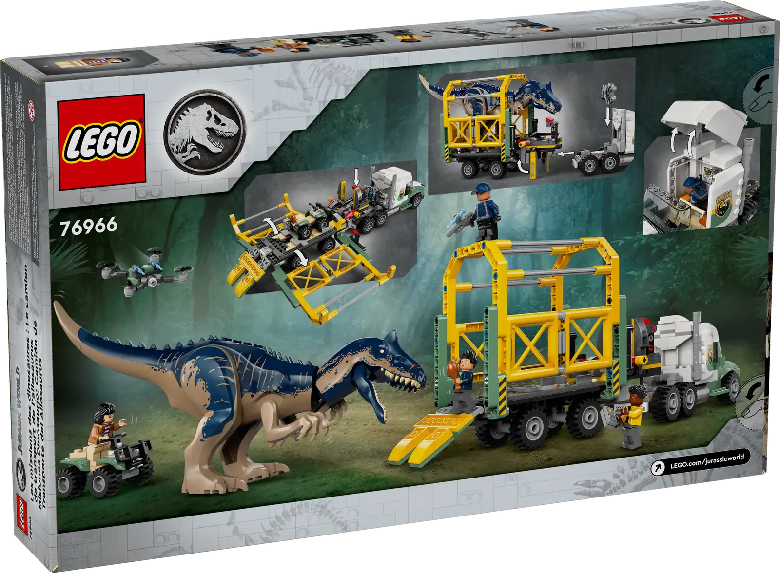 76966-1 Dinosaur Missions: Allosaurus Transport Truck Retail Box of Lego® Set of Dinosaur Missions: Allosaurus Transport Truck