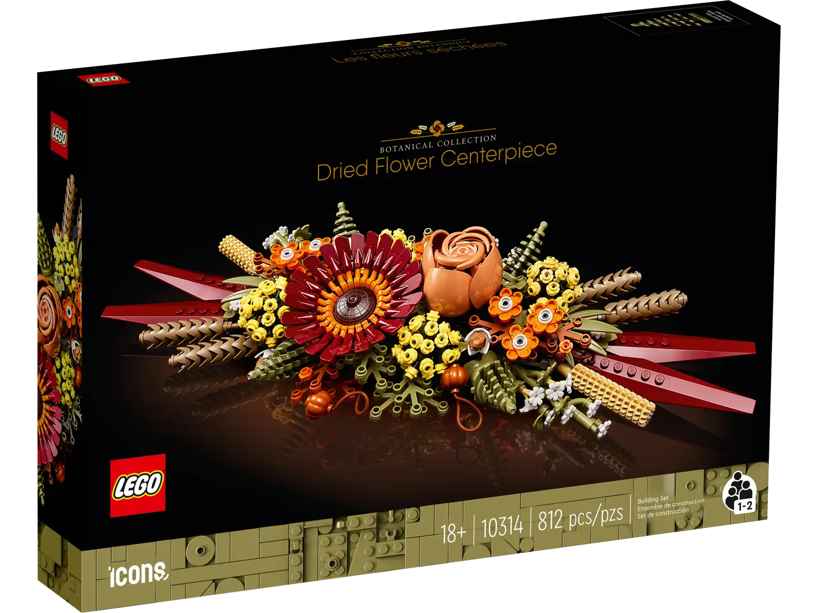 10314-1 Dried Flower Centerpiece Retail Box of Lego® Set of Dried Flower Centerpiece
