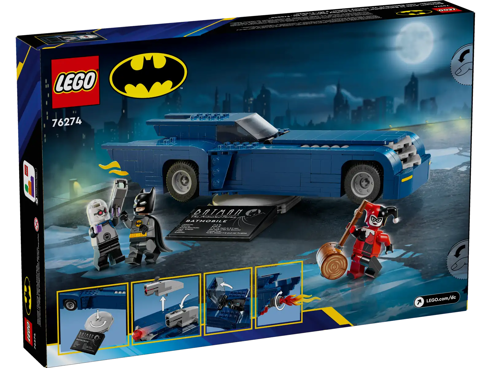 Retail Box of Lego® Set of Batman with the Batmobile vs Harley Quinn and Mr. Freeze