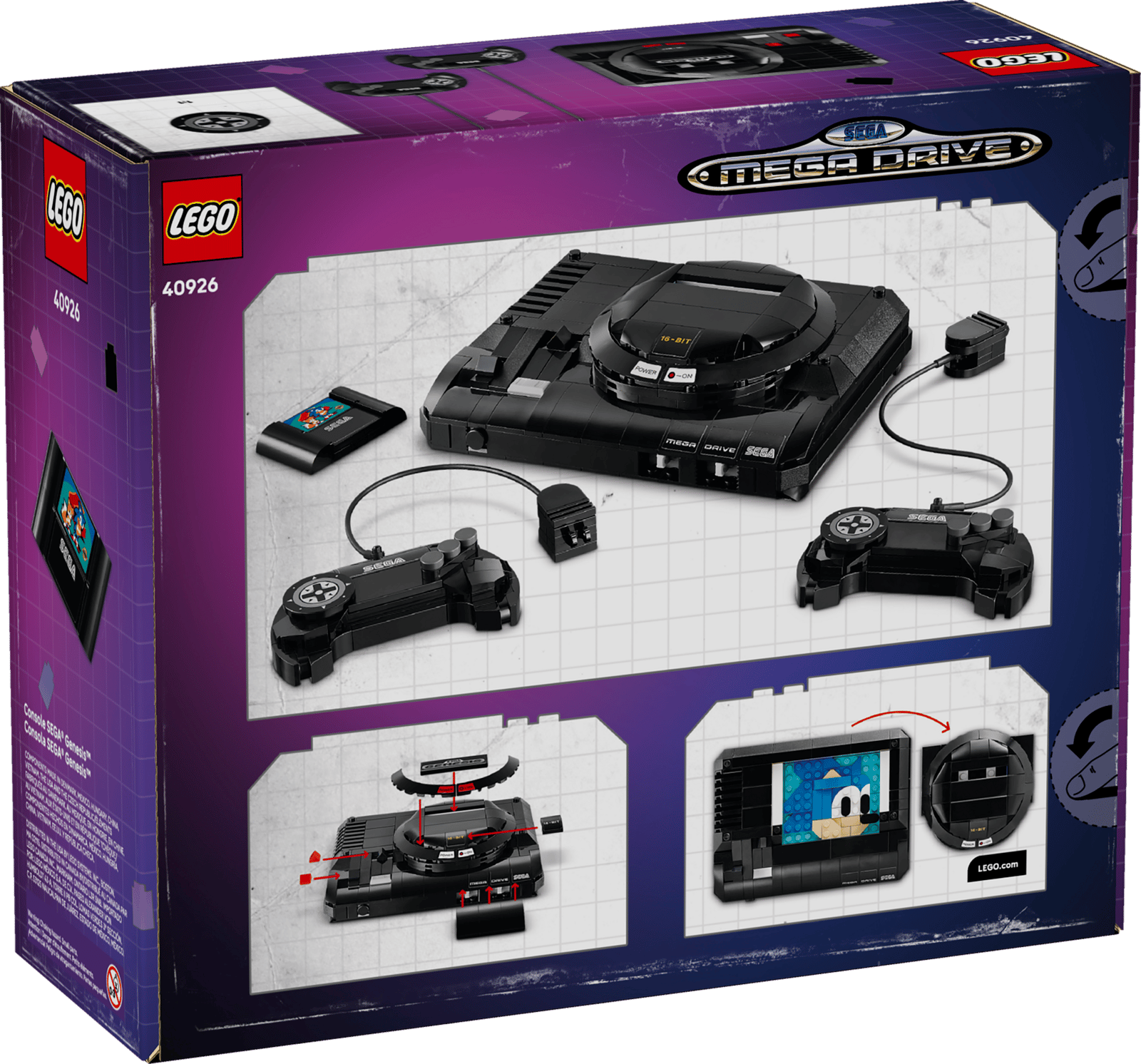 40926-1 SEGA Genesis Console Retail Box of Lego® Set of SEGA Genesis Console