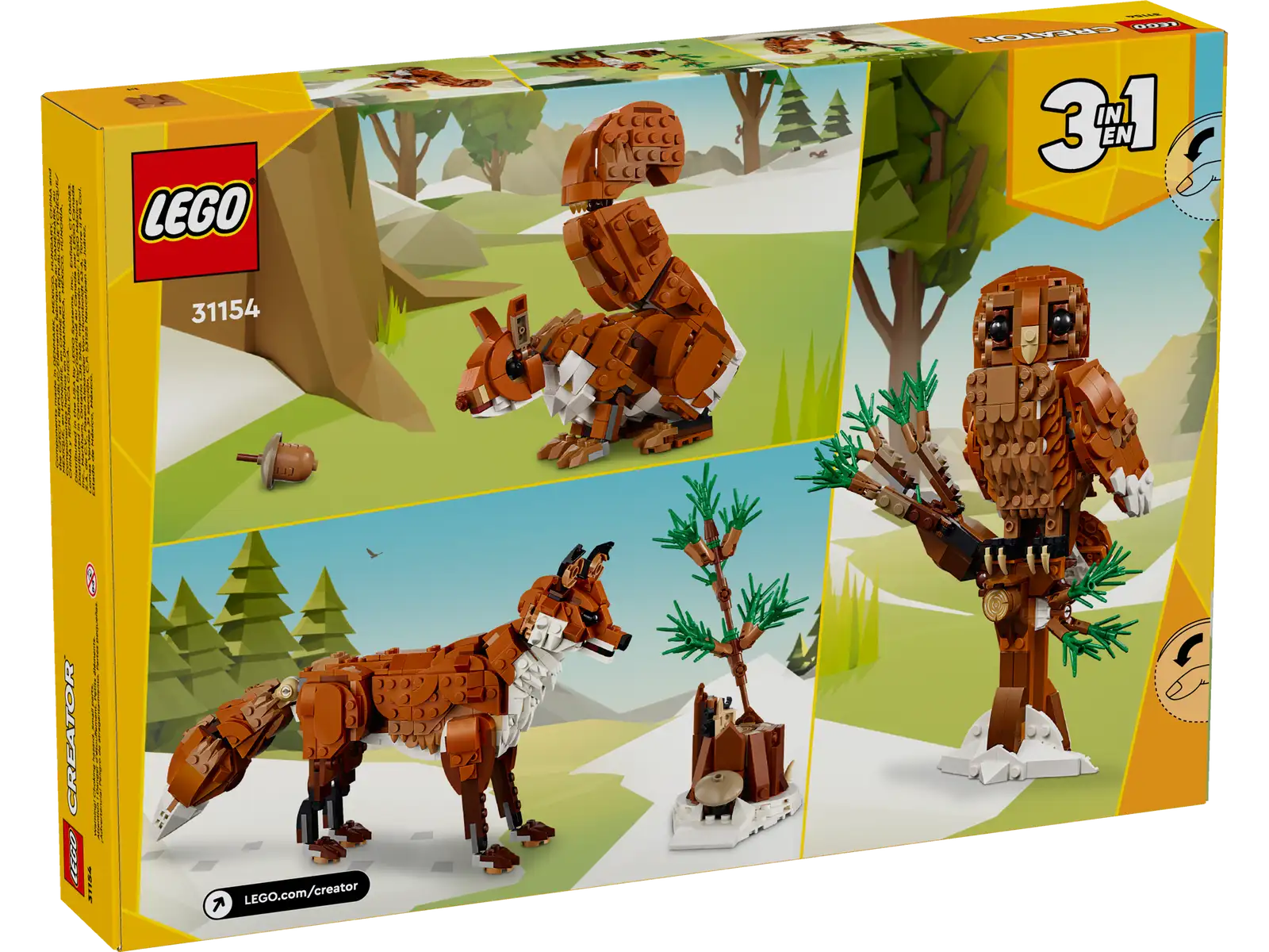 31154-1 Forest Animals: Red Fox Retail Box of Lego® Set of Forest Animals: Red Fox