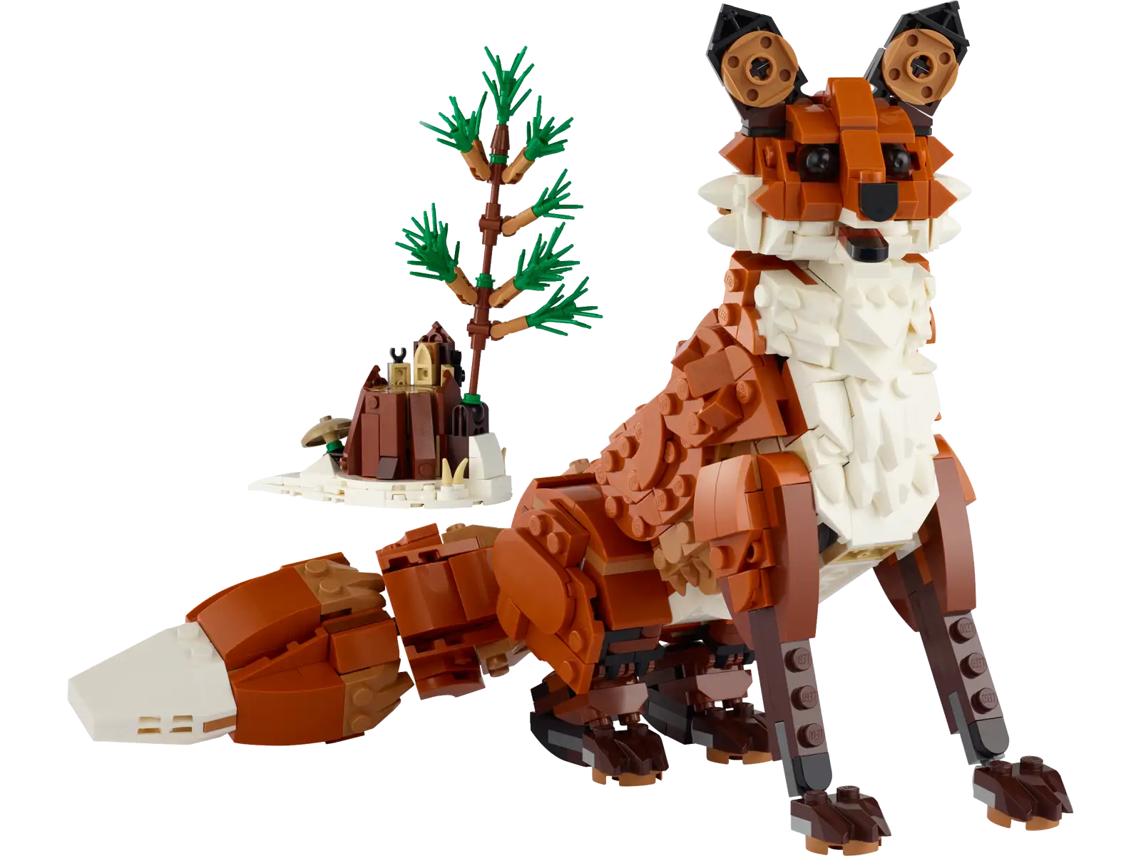 Completely Built Lego® Set of Forest Animals: Red Fox