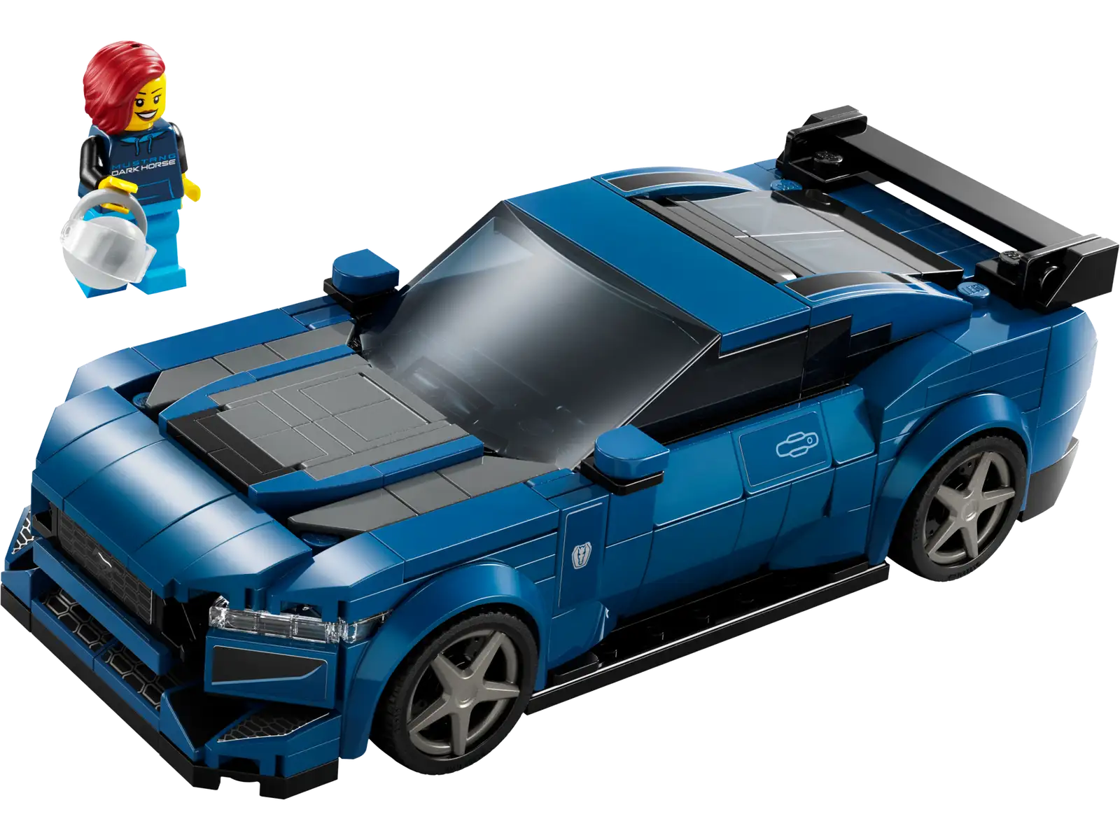 Completely Built Lego® Set of Ford Mustang Dark Horse Sports Car