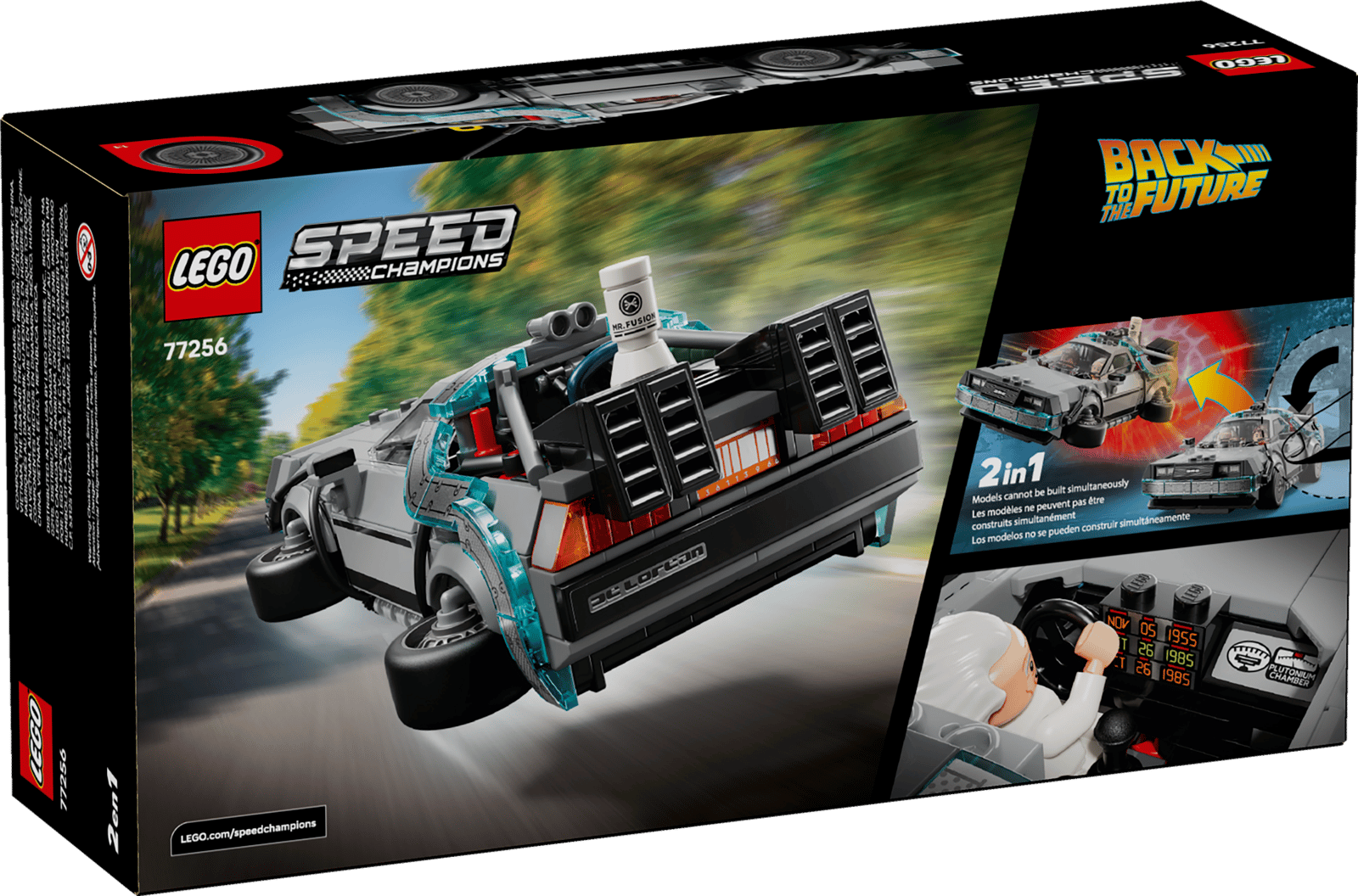77256-1 Time Machine from Back to the Future Retail Box of Lego® Set of Time Machine from Back to the Future
