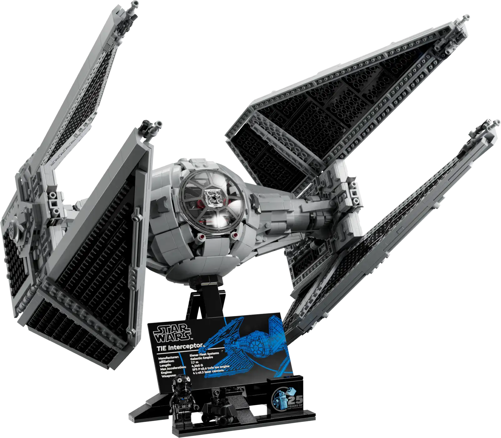 Completely Built Lego® Set of TIE Interceptor