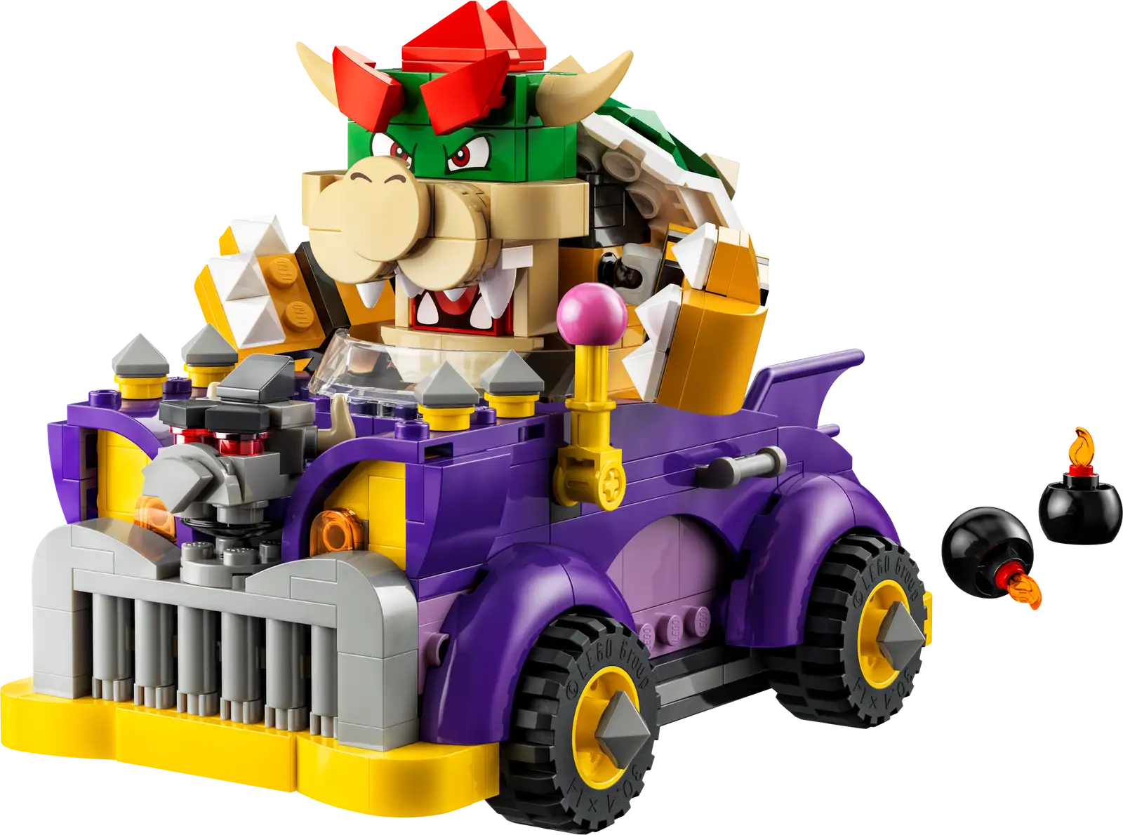Completely Built Lego® Set of Bowser's Muscle Car Expansion Set