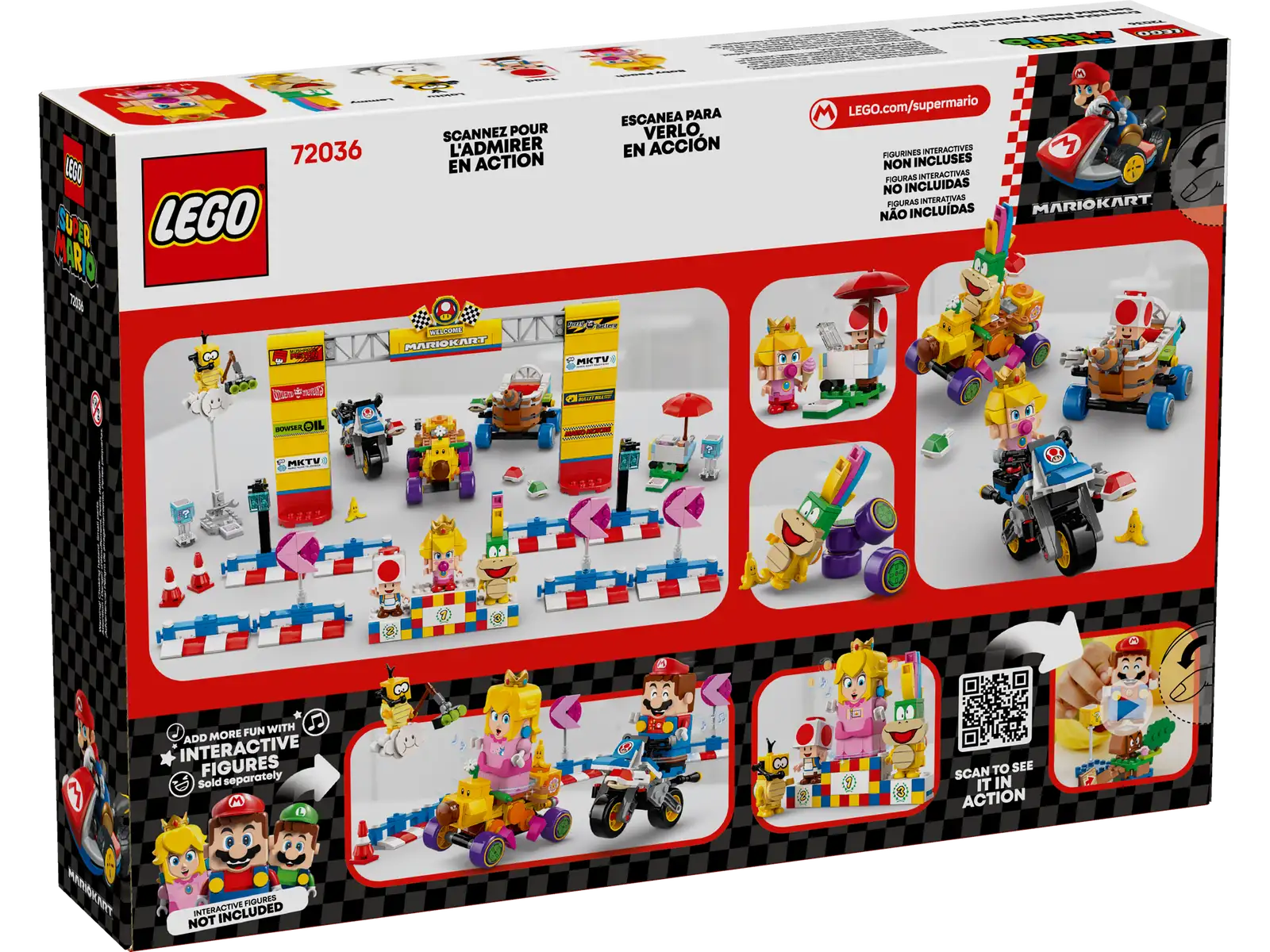 72036-1 Mario Kart - Baby Peach & Grand Prix Set Retail Box of Lego® Set of Mario Kart - Baby Peach & Grand Prix Set