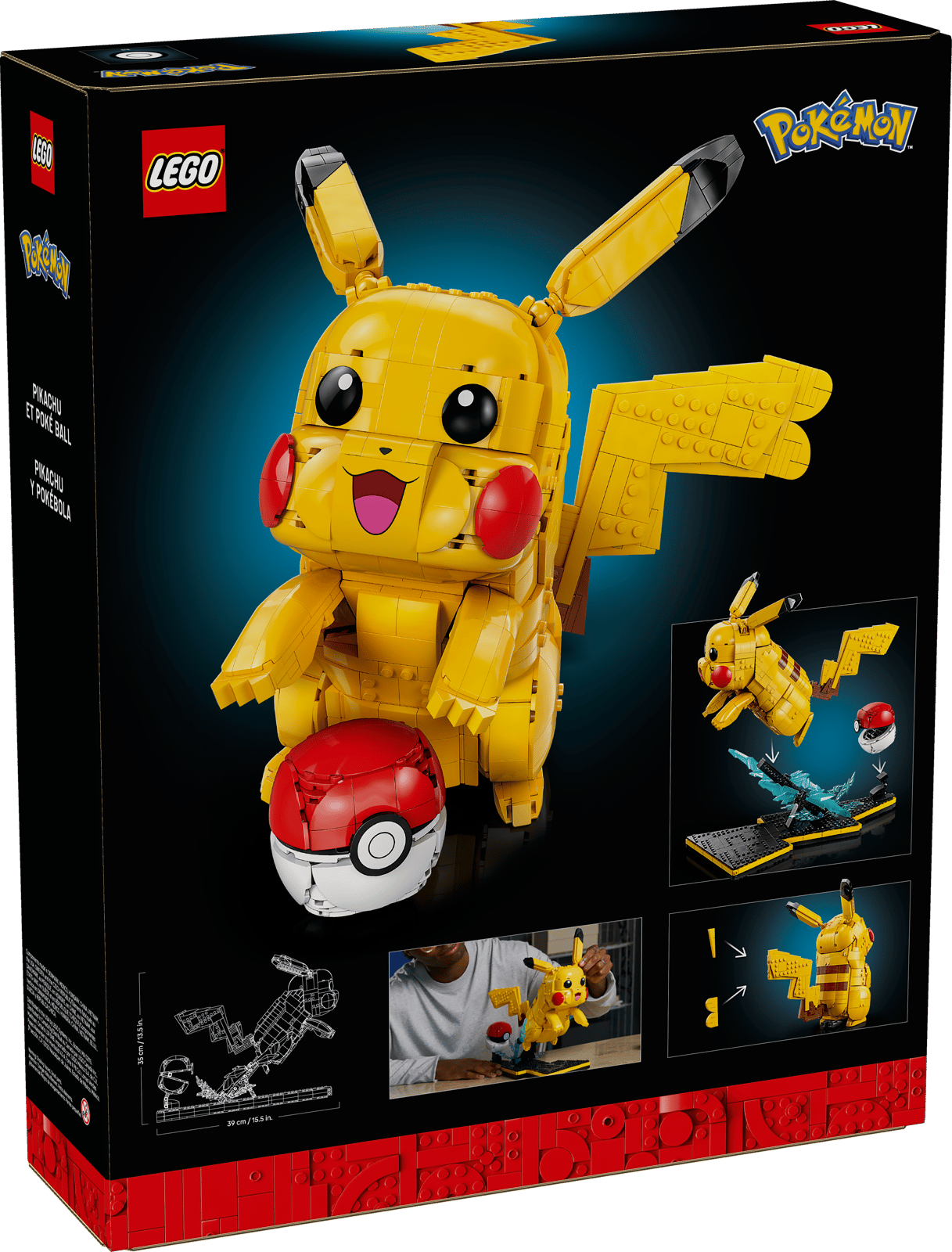 72152-1 Pikachu and Poké Ball Retail Box of Lego® Set of Pikachu and Poké Ball