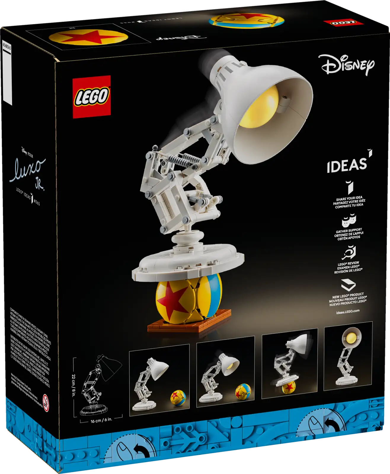 21357-1 Disney Pixar Luxo Jr. Retail Box of Lego® Set of Disney Pixar Luxo Jr.