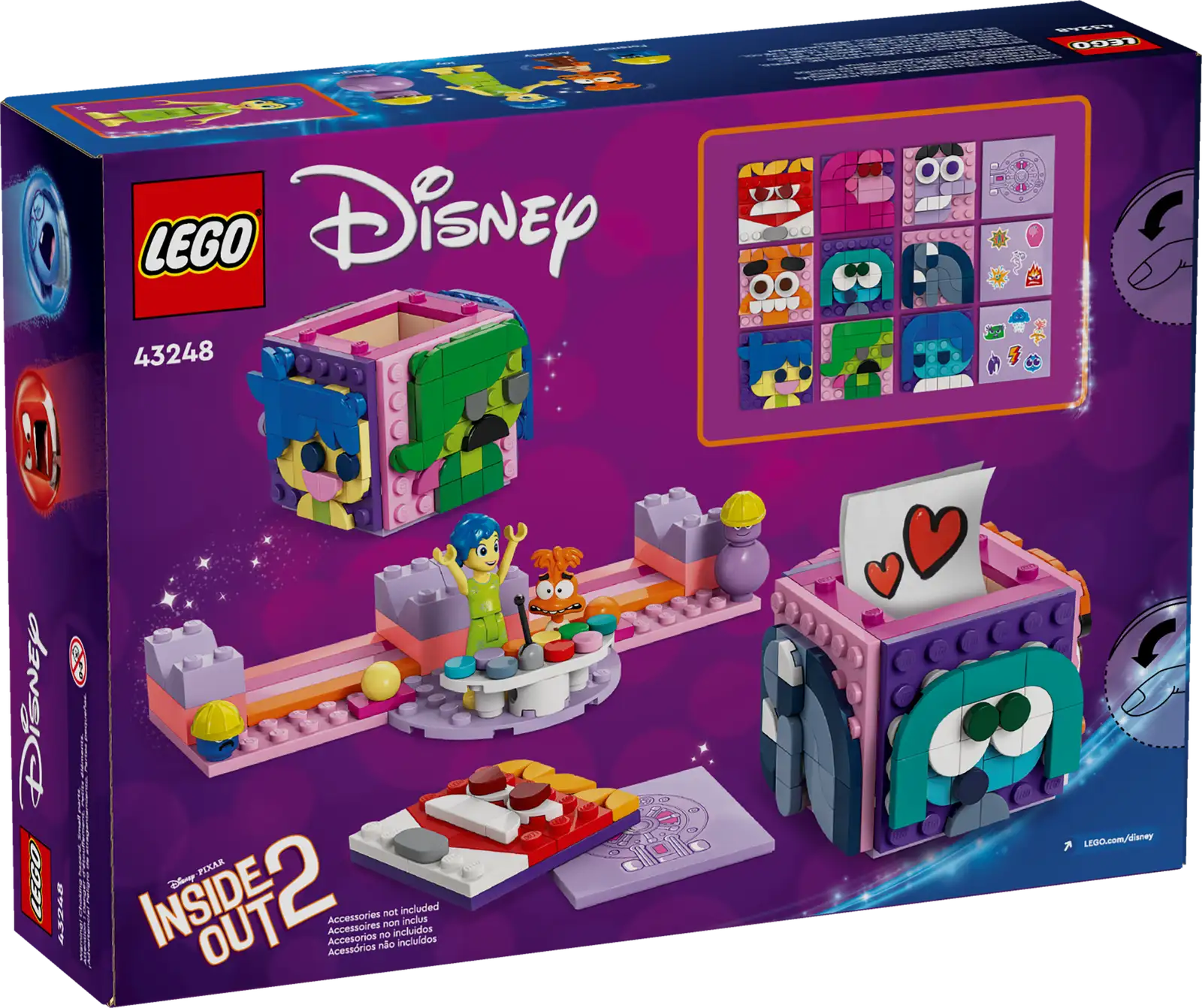 43248-1 Inside Out 2 Mood Cubes Retail Box of Lego® Set of Inside Out 2 Mood Cubes