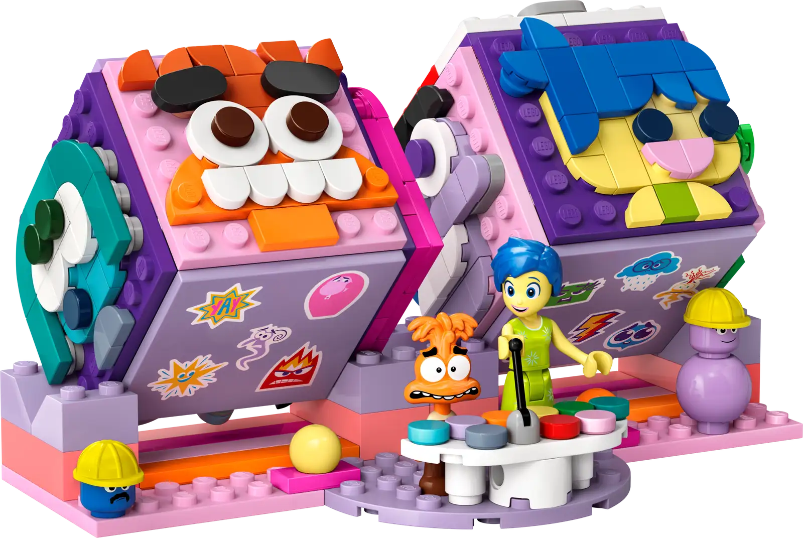 Completely Built Lego® Set of Inside Out 2 Mood Cubes