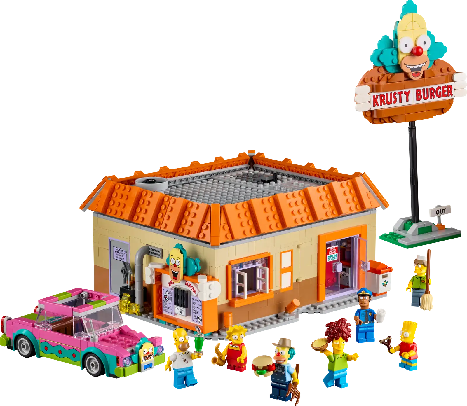Completely Built Lego® Set of The Simpsons: Krusty Burger