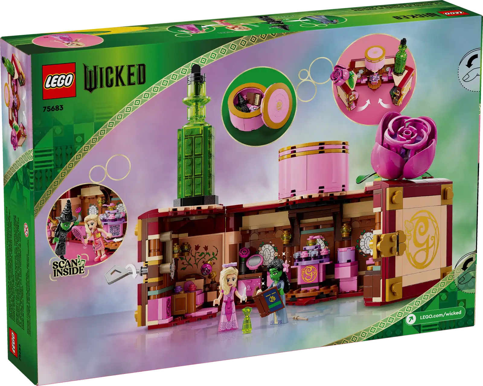 Retail Box of Lego® Set of Glinda & Elphaba's Dormitory