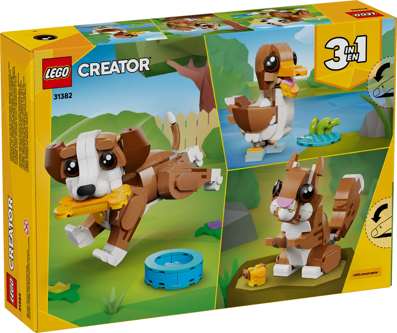 31382-1 Cute Animals: Playful Puppy Dog Retail Box of Lego® Set of Cute Animals: Playful Puppy Dog
