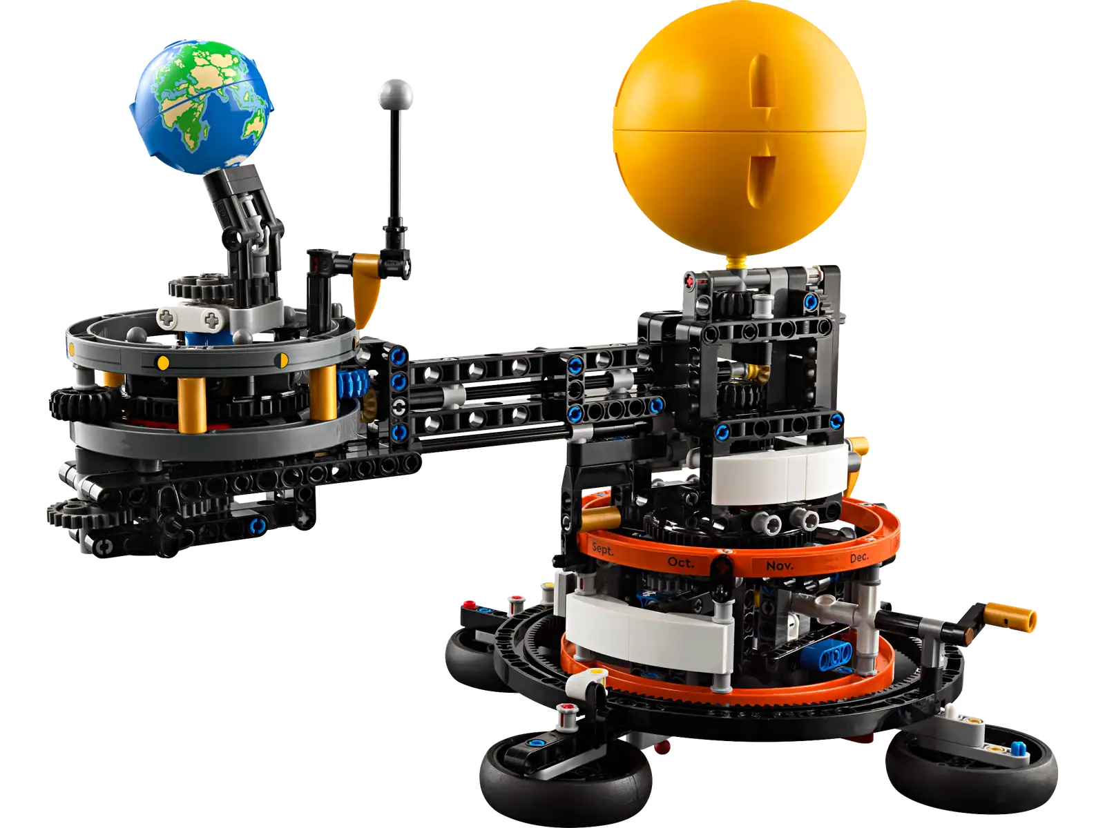 Completely Built Lego® Set of Planet Earth and Moon in Orbit