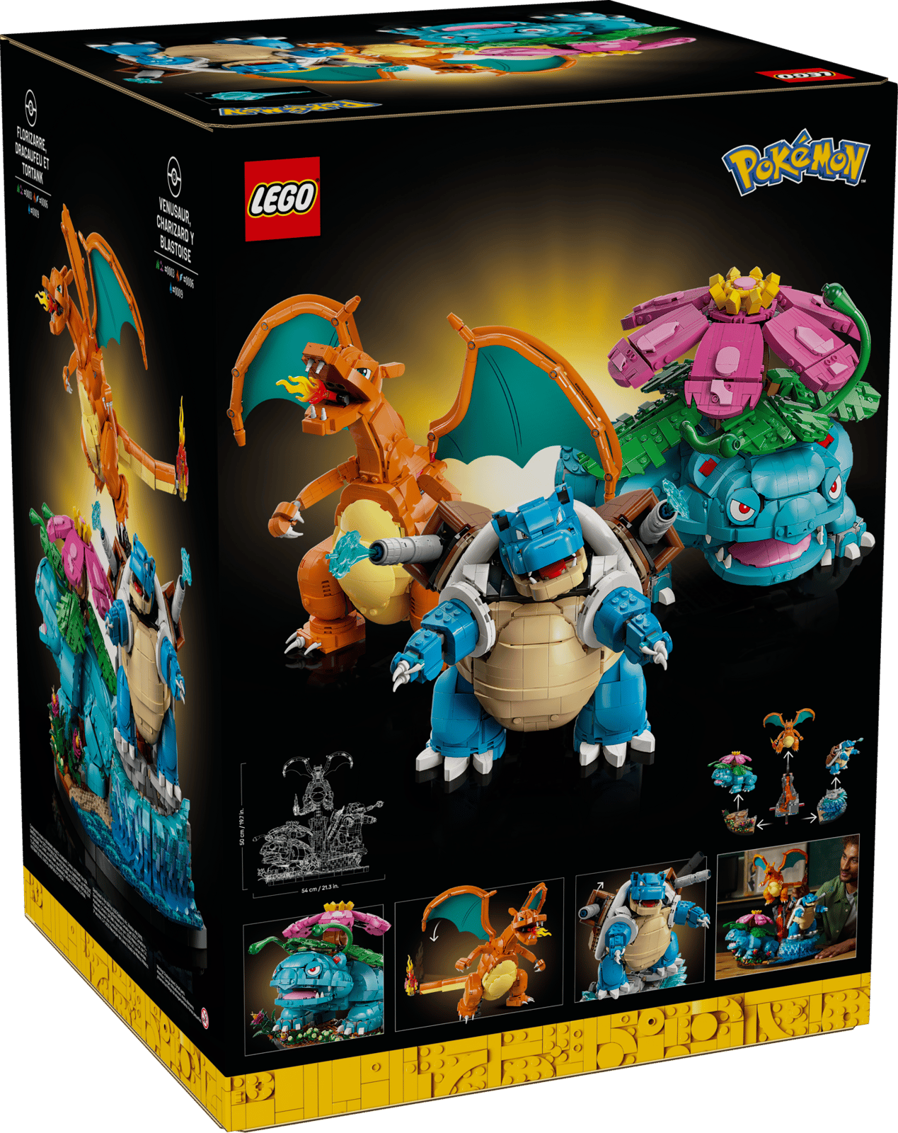 72153-1 Venusaur, Charizard and Blastoise Retail Box of Lego® Set of Venusaur, Charizard and Blastoise