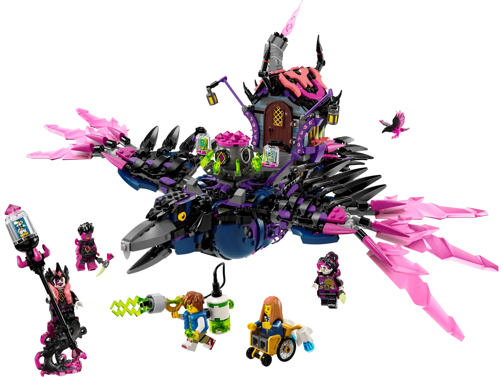 Completely Built Lego® Set of The Never Witch's Midnight Raven