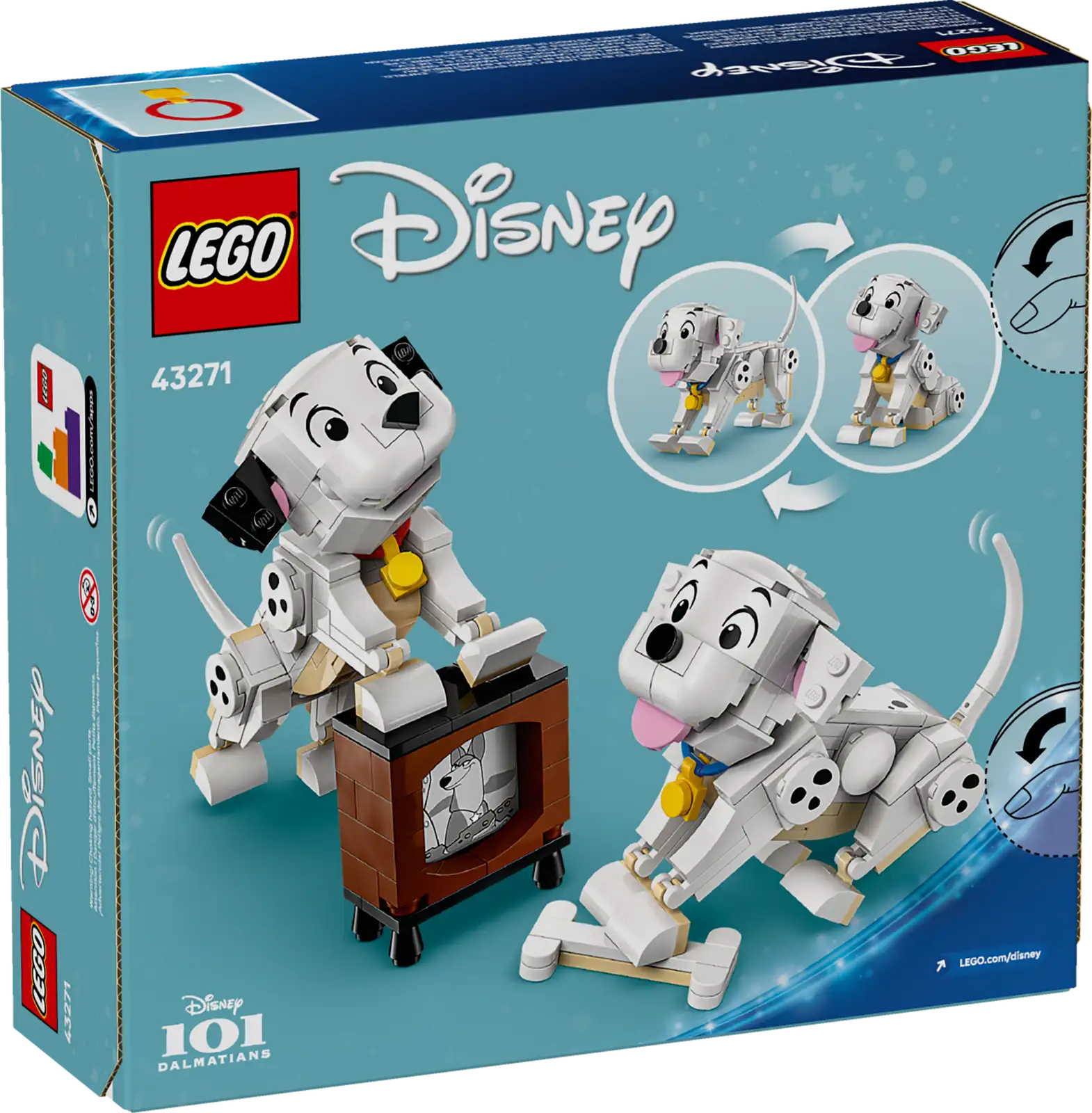43271-1 Lucky & Penny 101 Dalmatians Puppies Retail Box of Lego® Set of Lucky & Penny 101 Dalmatians Puppies