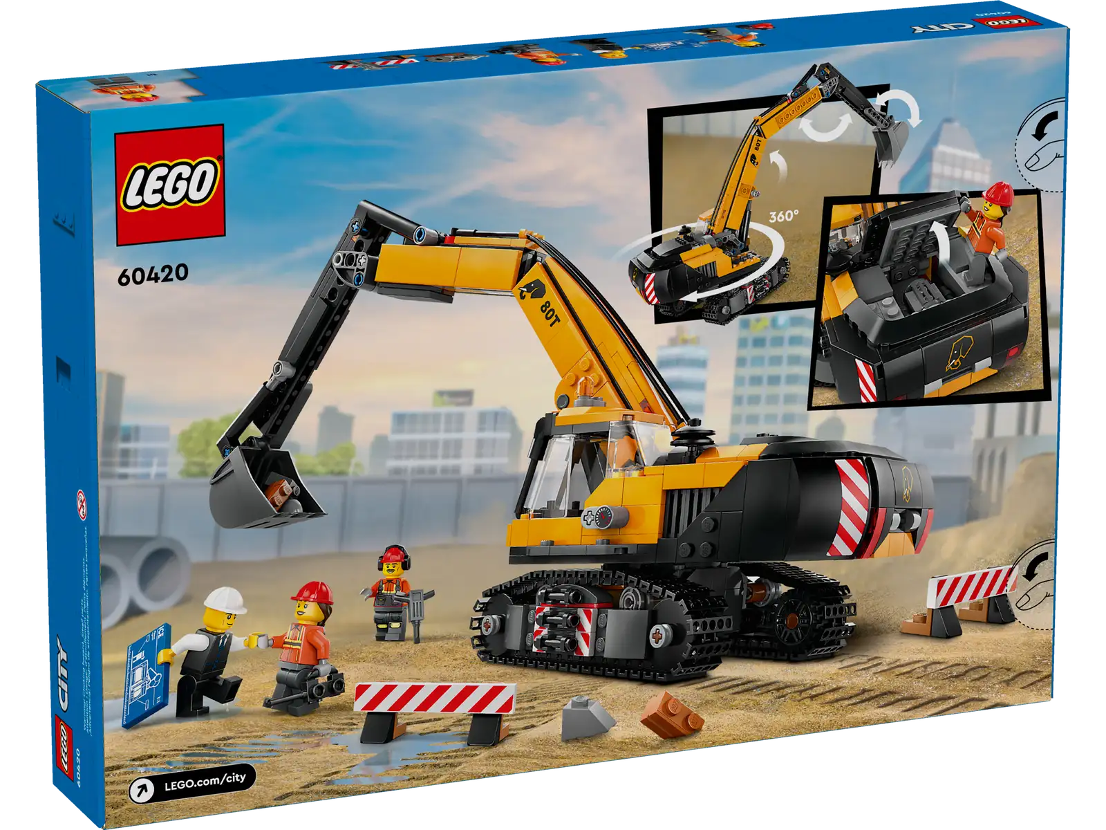 Retail Box of Lego® Set of Yellow Construction Excavator