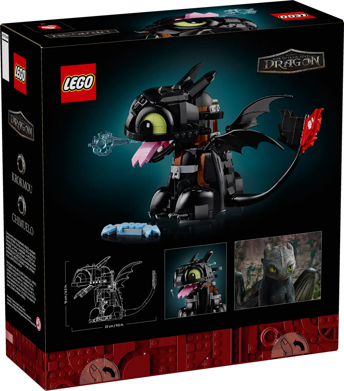 Retail Box of Lego® Set of How to Train Your Dragon: Toothless