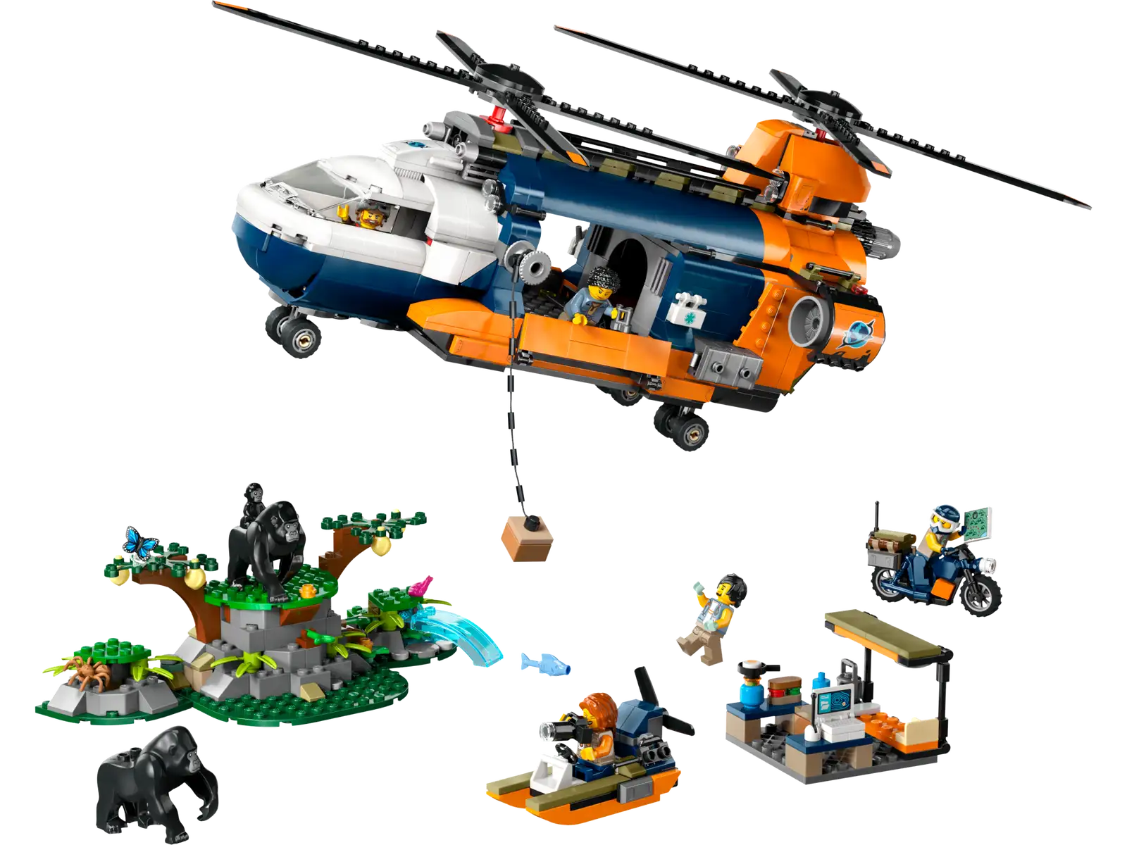 Completely Built Lego® Set of Jungle Explorer Helicopter