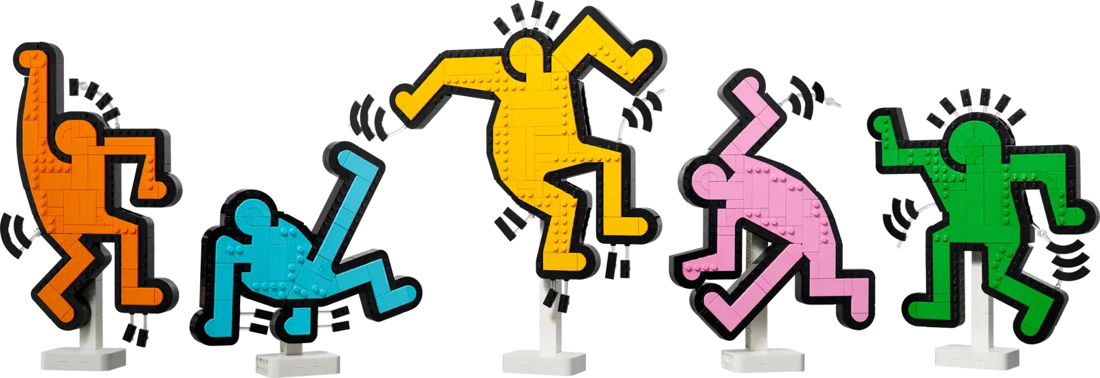Completely Built Lego® Set of Keith Haring – Dancing Figures