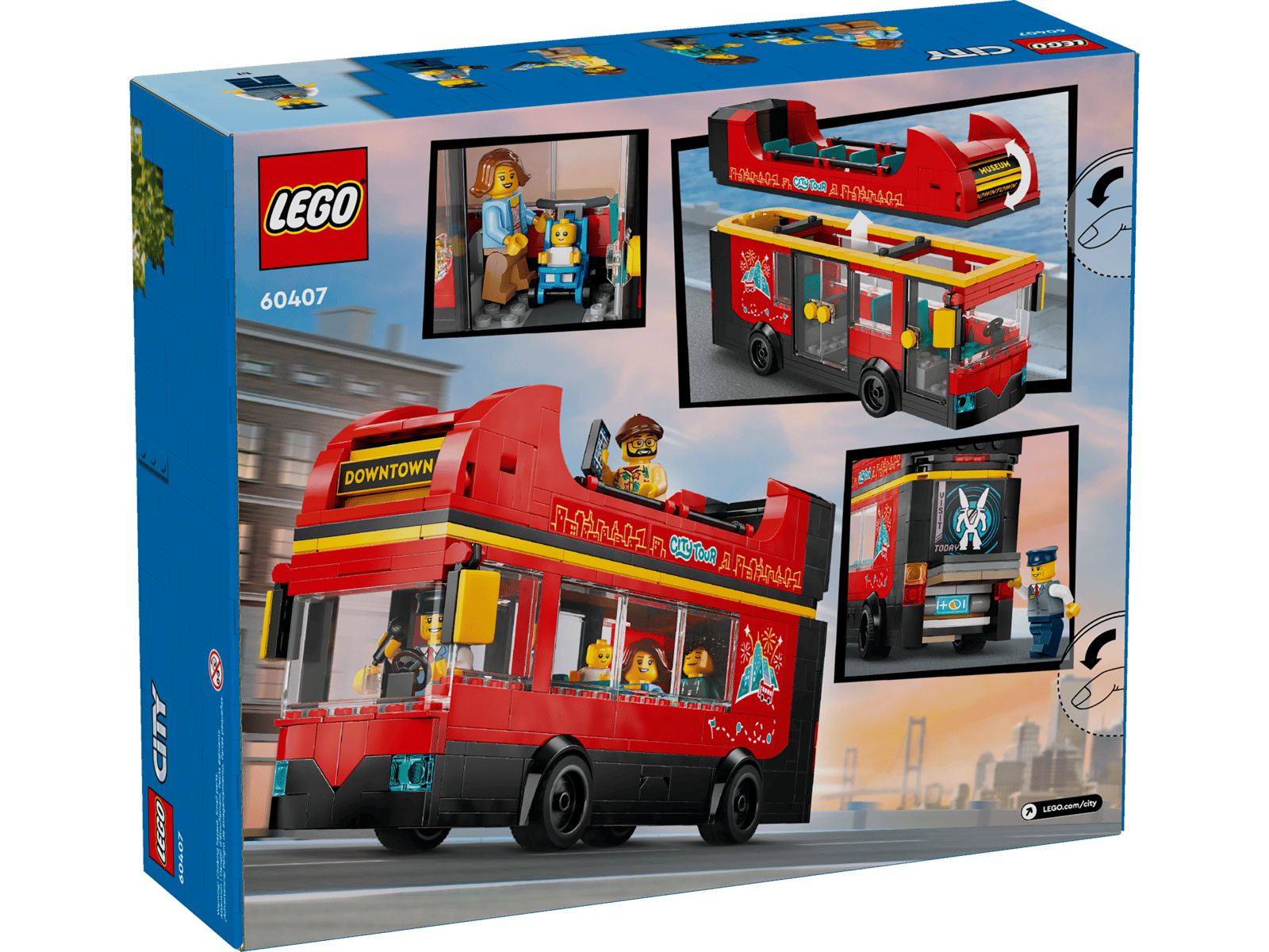 60407-1 Red Double-Decker Sightseeing Bus Retail Box of Lego® Set of Red Double-Decker Sightseeing Bus