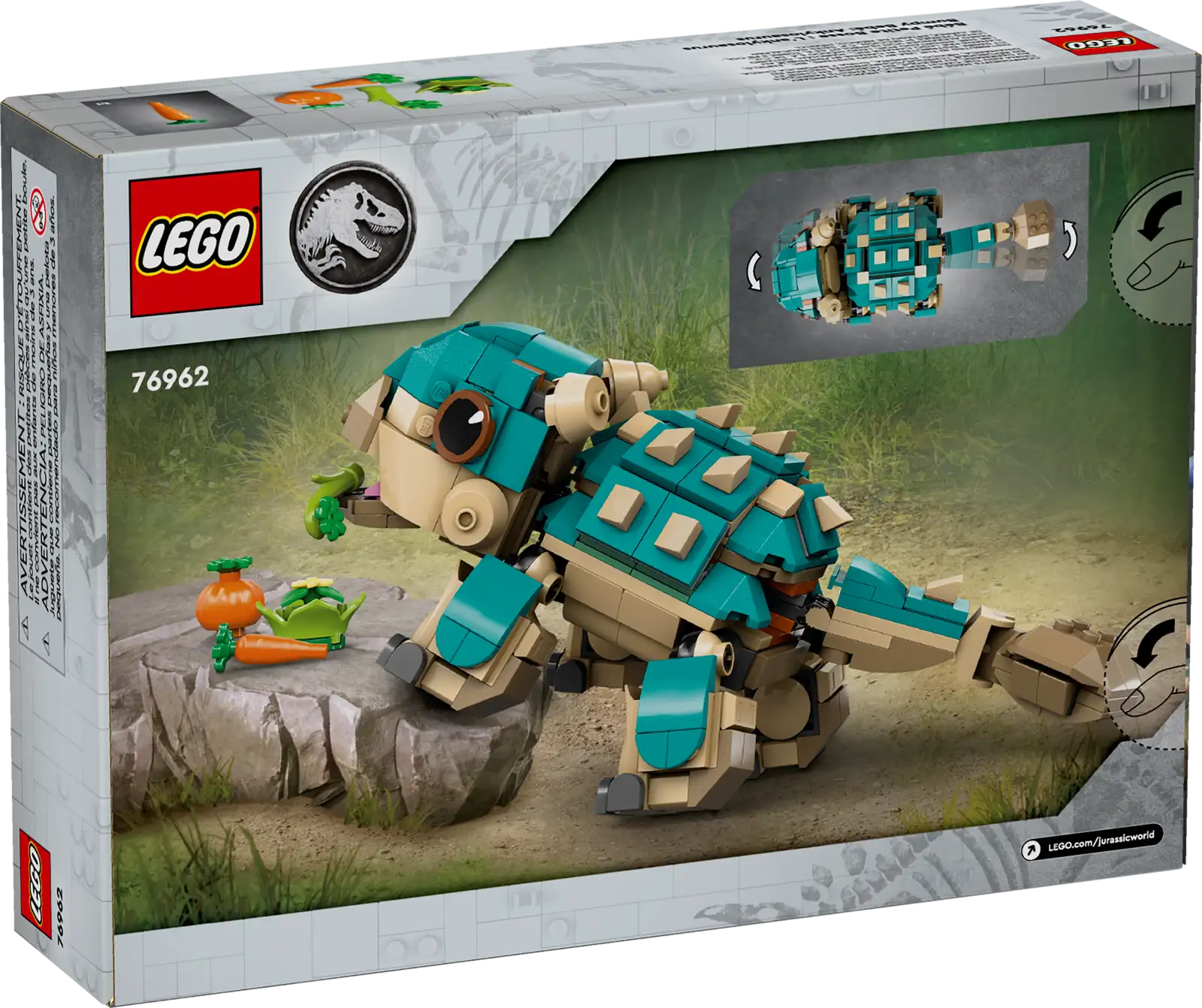 76962-1 Baby Bumpy: Ankylosaurus Retail Box of Lego® Set of Baby Bumpy: Ankylosaurus